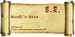 Buzás Rita névjegykártya