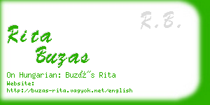 rita buzas business card